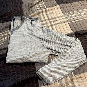 lightweight Striped grey Henley Shirt robert barakett 100% cotton